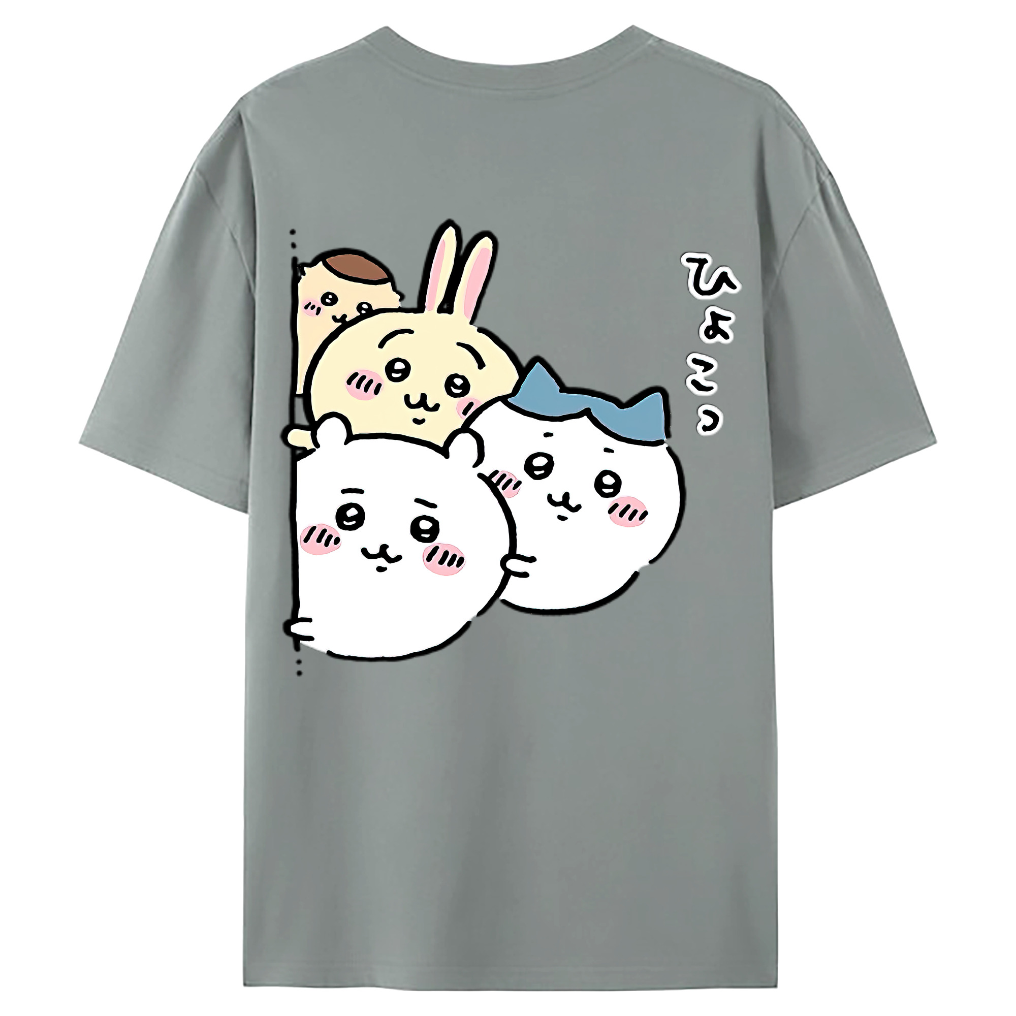 （画像用） ちいかわ ちいかわ Chii-kawa chiikawa 綿100％ メンズ半袖Tシャツ（バックプリント） 通気性